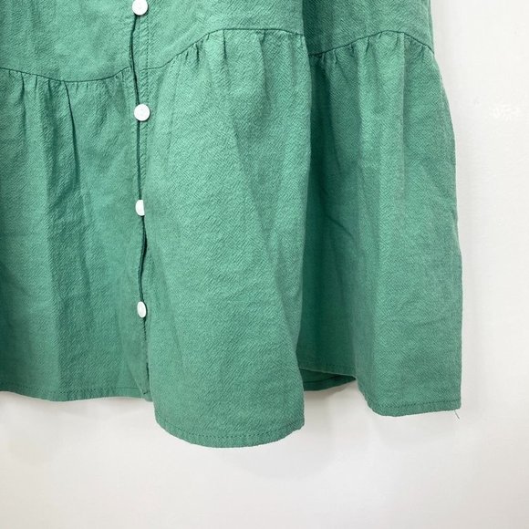 Universal Thread Women's Dress 2X Green Flutter Sleeveless Mini Ruffle Plus New - Picture 6 of 12